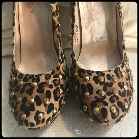Ami Clubwear Leopard studded Platform Stilettos - Picture 3 of 7